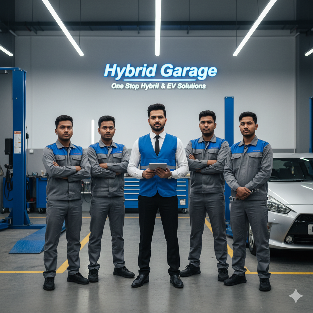 Hybrid Garage Team working